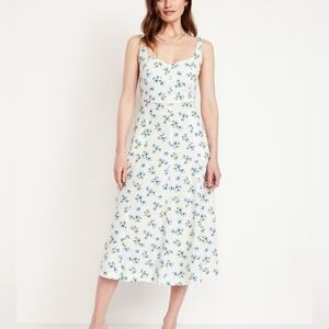 Old Navy Blue Floral Midi Dress